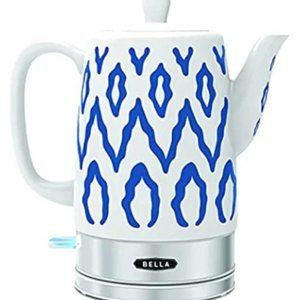 Electric Ceramic Kettle, White & blue - Tea kettle 1.5L, New